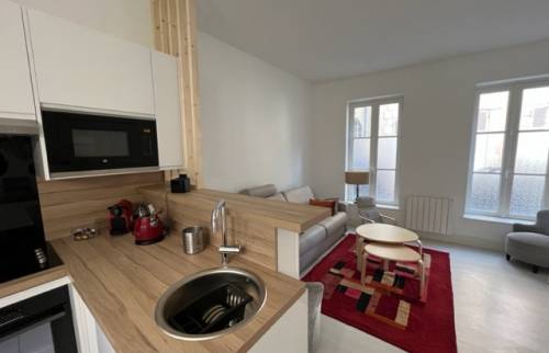 La cuisine ouverte sur le séjour