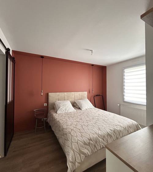 chambre après chambre parentale rénovée avec dressing sur mesure