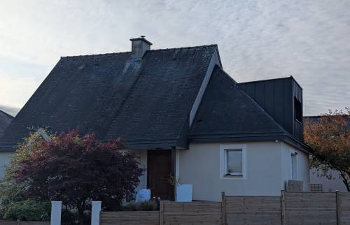 Surélévation de maison terminée à Chartres-de-Bretagne