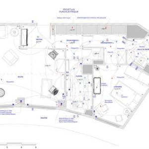 Plan Aménagement intérieur résidence Club - Vue de haut