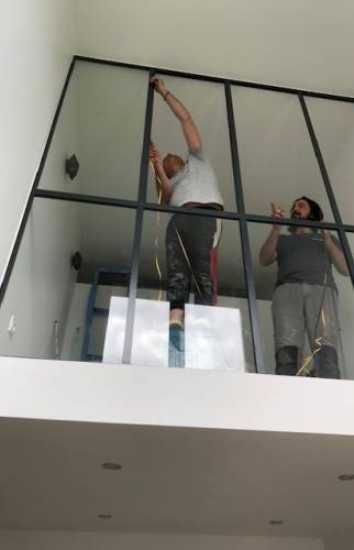 verrière d'atelier sur la mezzanine