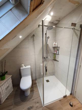 Pose des toilettes et de la douche ergonomique 