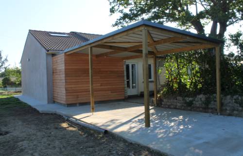 Création d'un carport en bois à Vertou