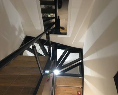 Pose d'un escalier bois et métal Talant