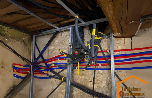 AVANT Impplantation des lignes électriques dans la maison