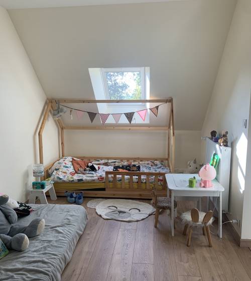 Chambre aménagée sous les combles Iffendic