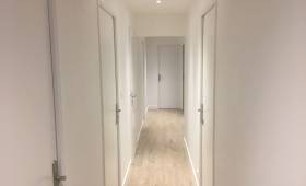 Couloir tout en longueur et parquet stratifié