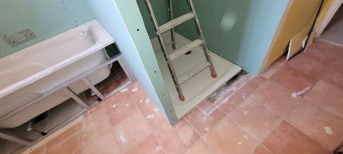 Pendant les travaux : le placo