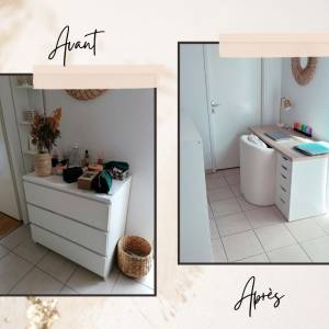 Espace bureau télétravail confortable