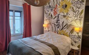 Chambre d'adulte avec décoration après travaux de rénovation de maison - Pornic 44210