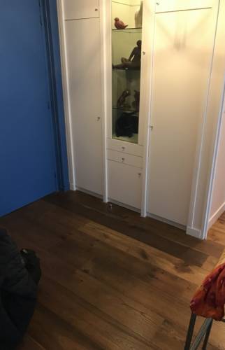 renovation appartement Courbevoie 92400 bibliotheque entree