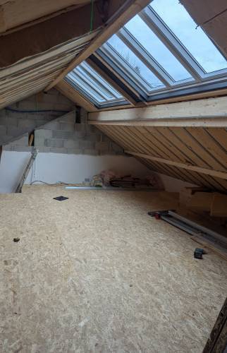 Verrières de toits installées en sous pente à Rives