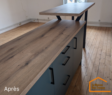 Plan de travail en bois