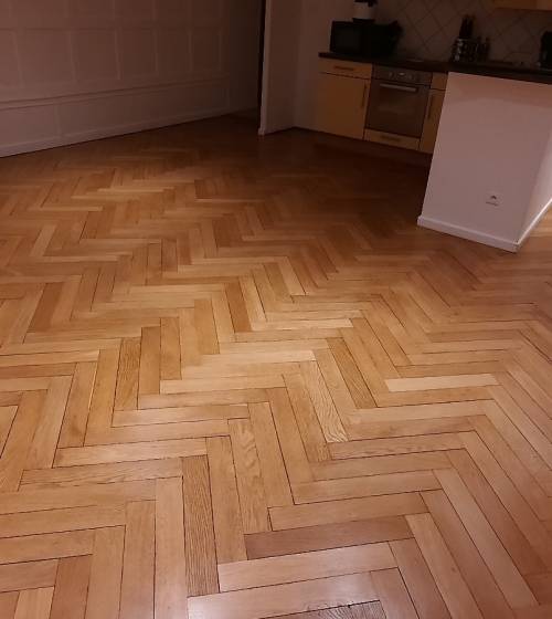 Après restauration parquet Pontarlier