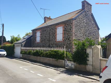 Rénovation des joints chaux et modification des façades d’une maison à Saint-Malo