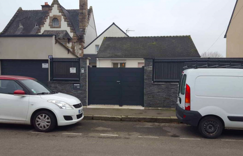 Installation d'un portail et rénovation d'un muret