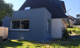 Construction d’une extension de maison latérale 