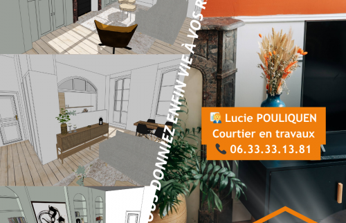 De l’esquisse au résultat final, Lucie Pouliquen accompagne vos travaux à Quimper pour donner vie à vos projets de rénovation.