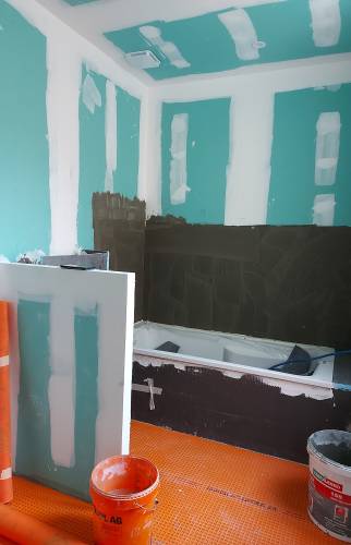Travaux en cours salle de bain