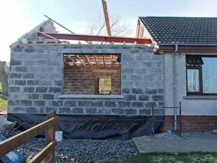  extension en cours de construction Chaponost