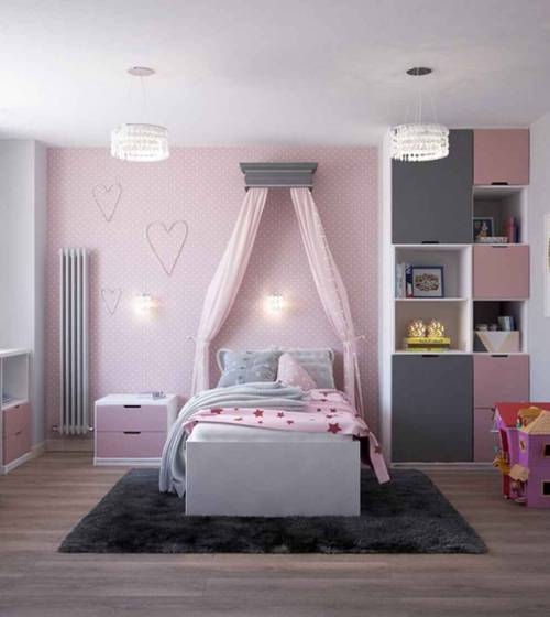 Décoration chambre fille rose