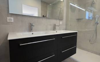 Création d'une salle d'eau de suite parentale dans un  garage transformé en suite parentale - Nantes 44