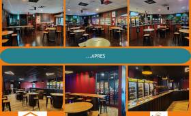 Rénovation et déco de l'espace bar du V and B - La Valette du Var 83160