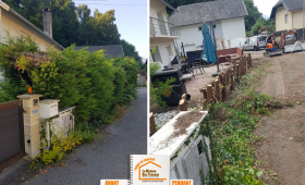 remplacement haie clôture, clôture métallique Albertville, La Maison des Travaux Albertville, rénovation extérieure maison, pose clôture moderne