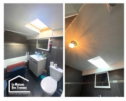 reprise de l'enduit de salle de bain