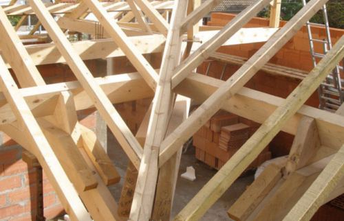 Création d'une charpente bois