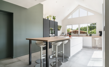 Vue cuisine intérieur - Extension pour réaliser une cuisine au Bignon