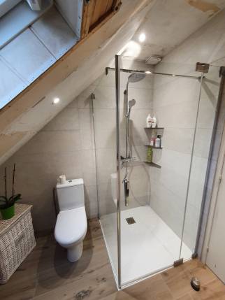 Pose des toilettes et de la douche ergonomique 