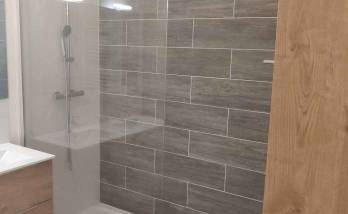 Salle de bain bois clair Essonne 91