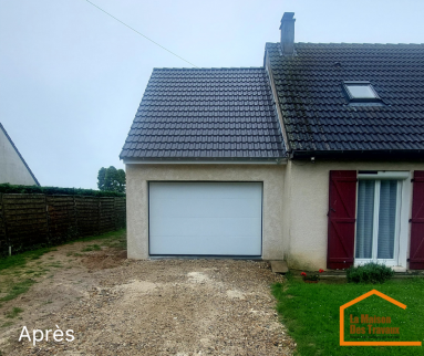 Extension garage après avant