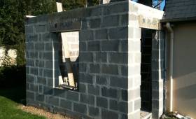 Construction d'un garage pour un agrandissement de maison