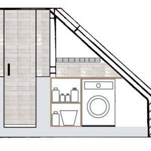 Plan architectural de transformation d’un dressing en chambre enfant - Camille Truttmann