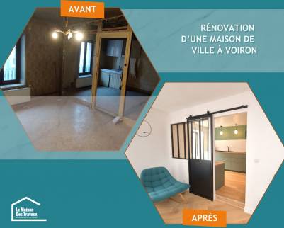 Avant-Après rénovation maison de ville Voiron