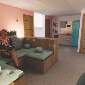 AMENAGEMENT SALLE DE PAUSE LOCAUX PROFESSIONNELS PLURIDISCILPLINAIRE - Pascaline COMTE - La Maison Des Architectes