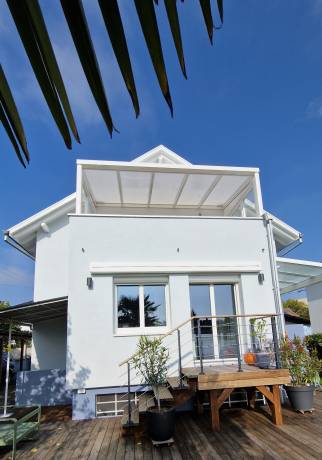 Terrasse bois, pergola sur mesure et auvents réinstallés à Saint Louis