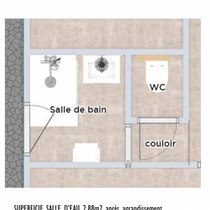 Agrandissement, rénovation et décoration d'une petite salle d'eau - CELINE JOUVANCEAU - La Maison Des Architectes