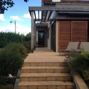 L'extension de la maison vue de côté