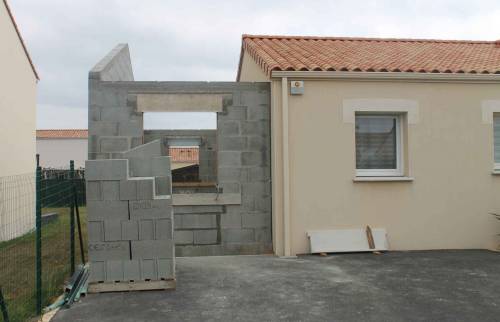 Travaux en cours- Projet d'extension et rénovation d'une maison d'habitation - Le Bignon (44)