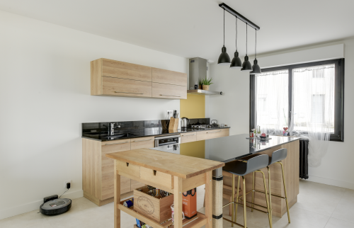 Cuisine équipée - Rénovation complète d'une maison de 130 m² à Vertou