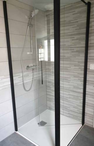 Profilé noir douche - Receveur extra plat