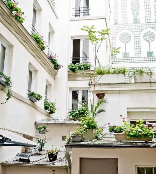 Rénovation de la façade intérieur d'un immeuble à Boulogne