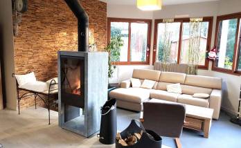 Rénovation Salon poele à bois Essonne