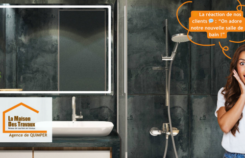 Une salle de bain rénovée à Quimper qui fait l’unanimité : On adore notre nouvelle salle de bain ! 