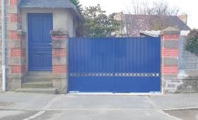 Nouveau portail acier, fer rond, Cancale