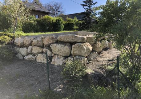 Vue de l'enrochement terminé