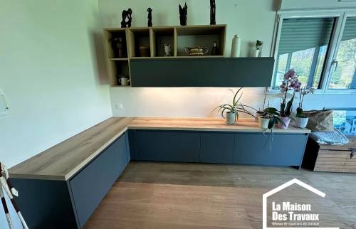 Meuble de salon sur mesure avec lumière intégrée